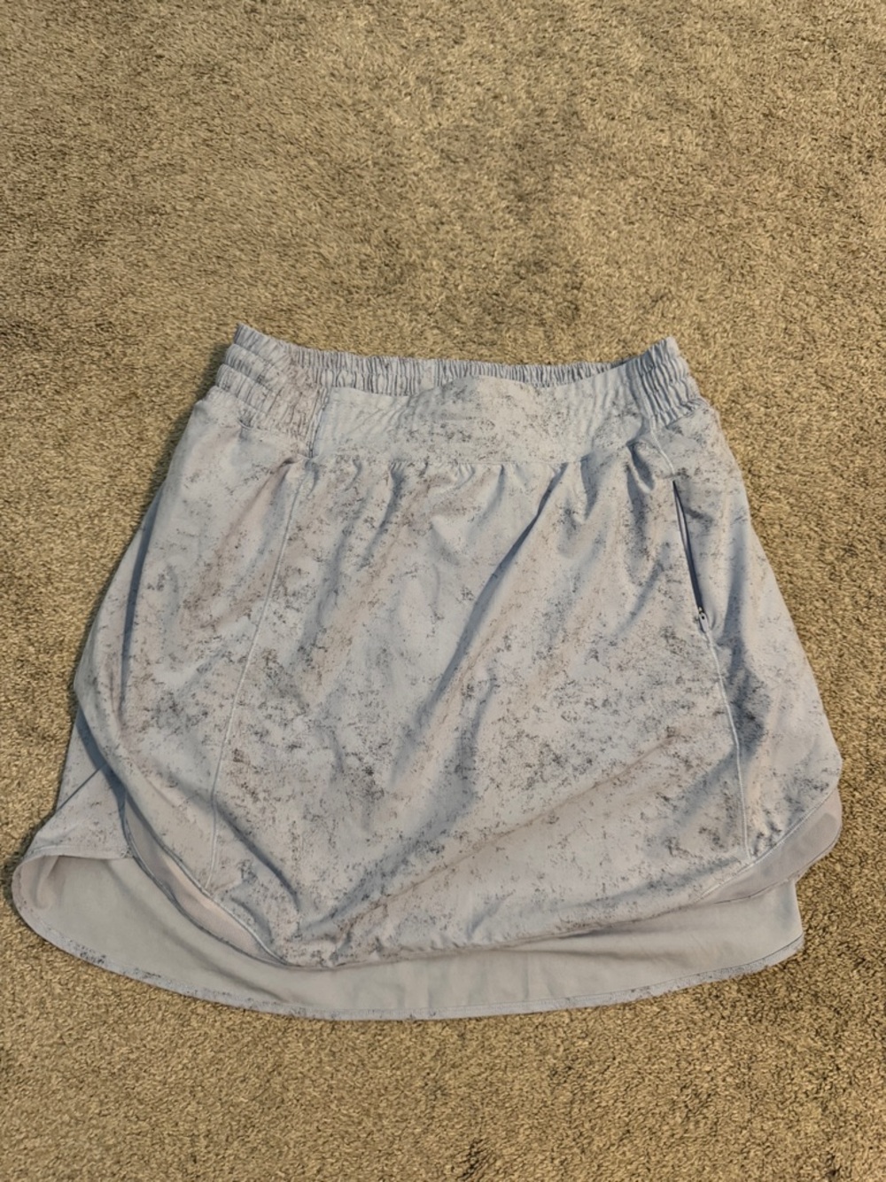 lululemon athletica Light Blue Speckled High-Low Skirt